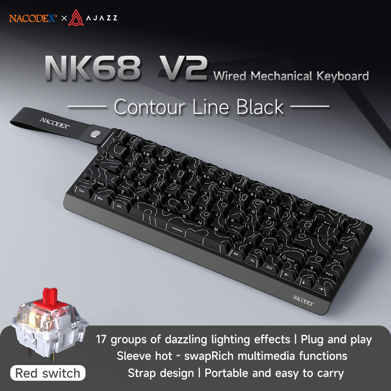 Gaming Keyboard And Mouse Combo Wireless - AJAZZ NK68 V2 gaming mechanical keyboard