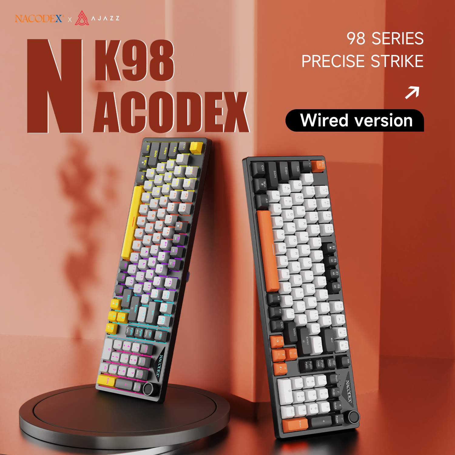 Keyboard Gaming Blue Switch - AJAZZ NK98 Wired Gaming Keyboard 98-Key