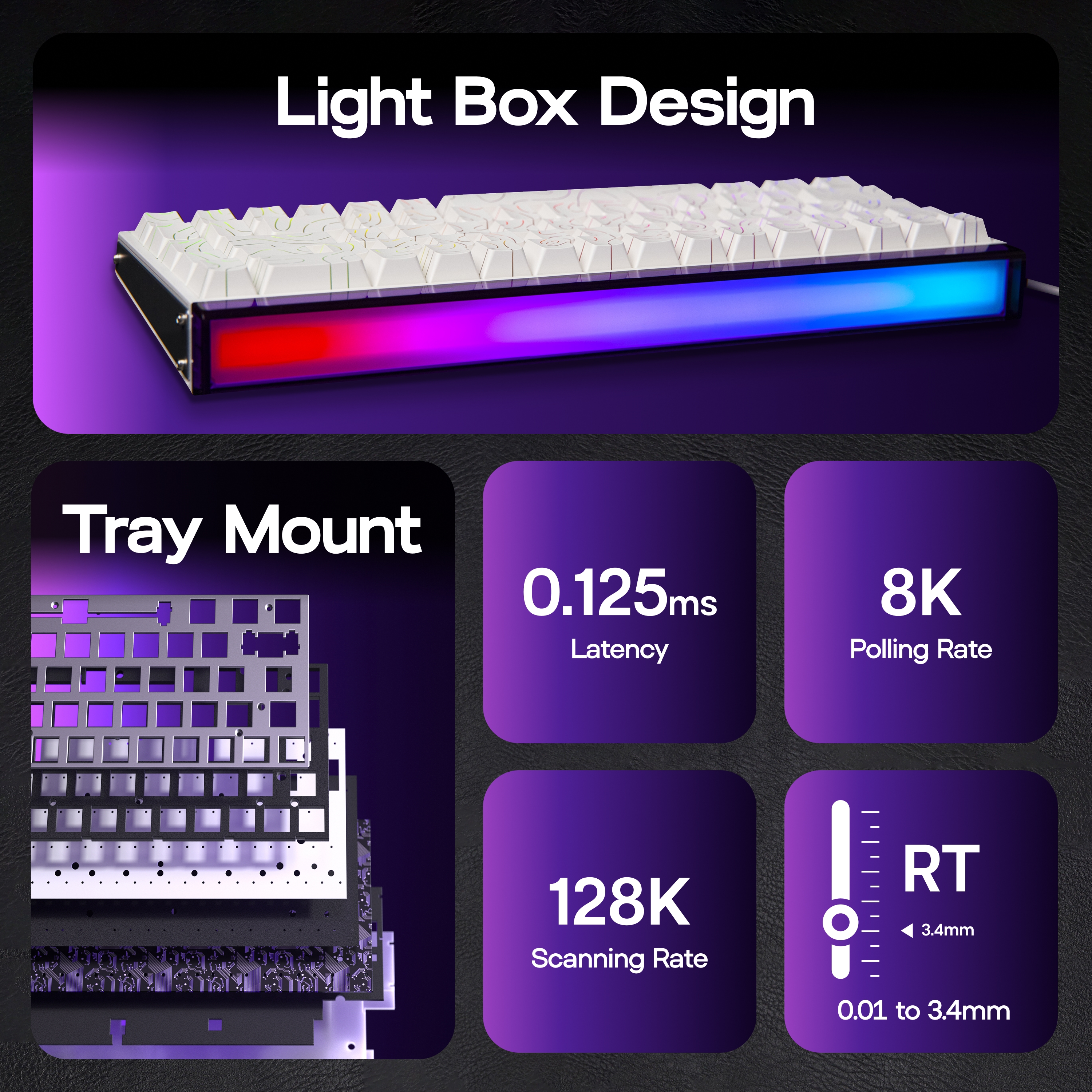 AULA Hero68 HE 65% ANSI US Lay - Gaming Keyboard Hall Effect Switches review and price