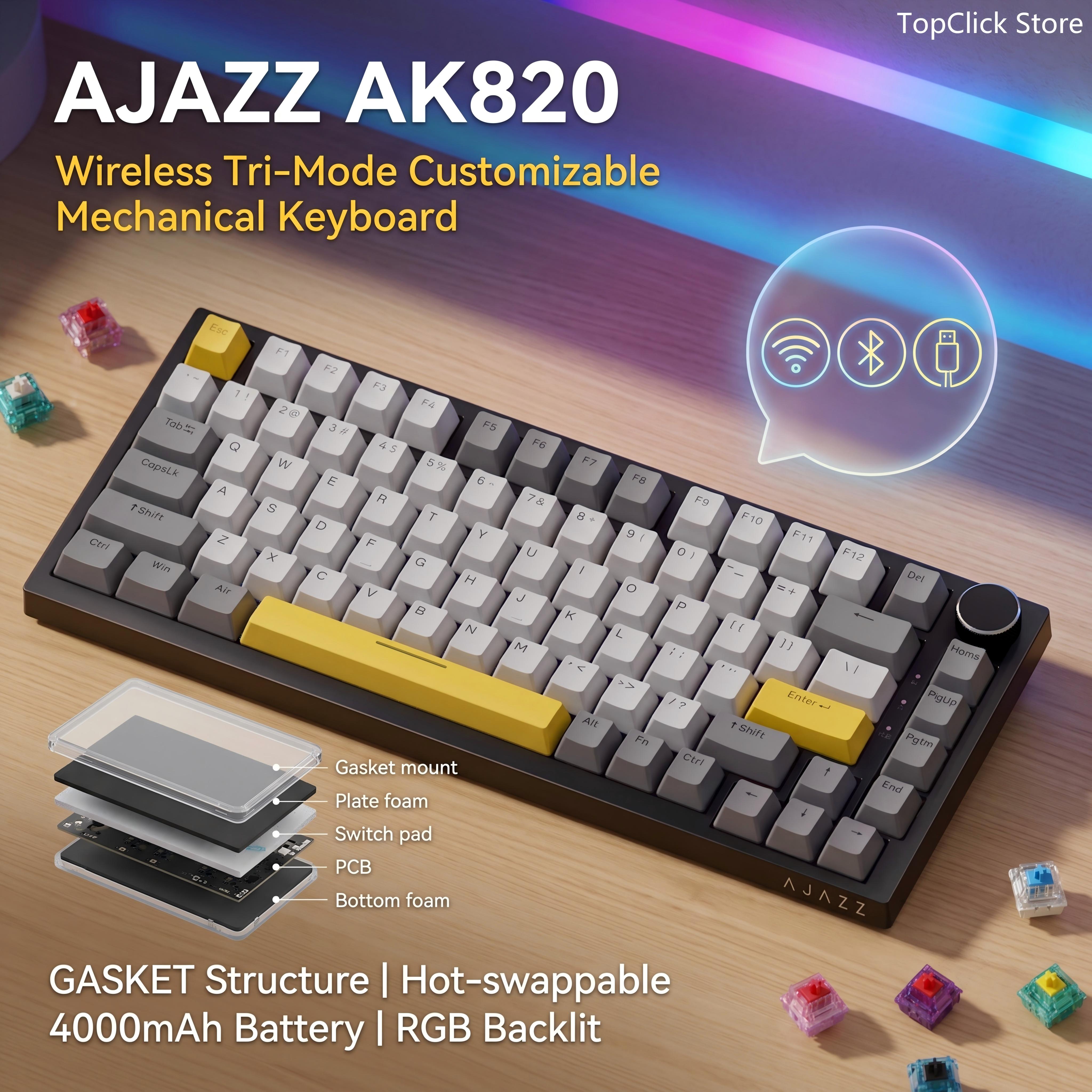 AJAZZ AK820  Mechanical Keyboa - Gaming Keyboard Blue Switches review and price