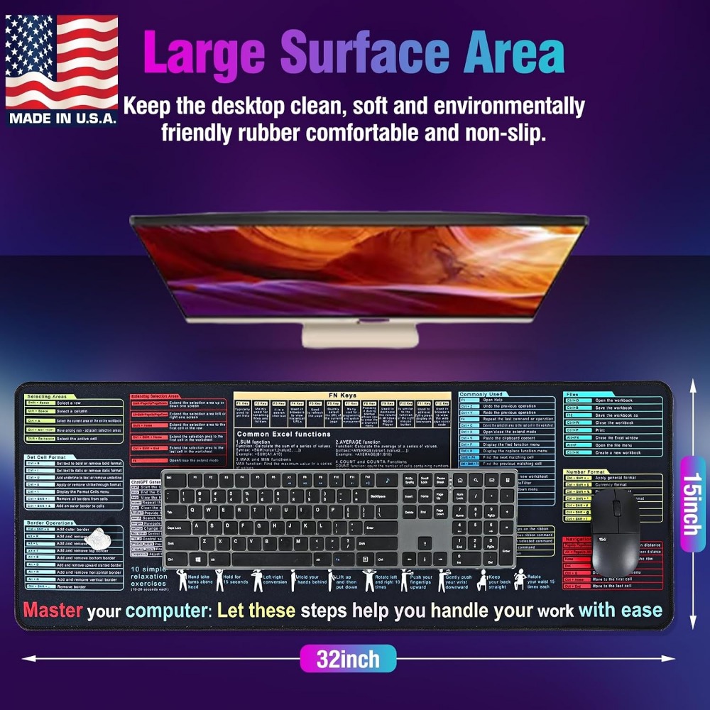 XL Excel Formulas and Shortcut - Gaming Keyboard Mouse review and price