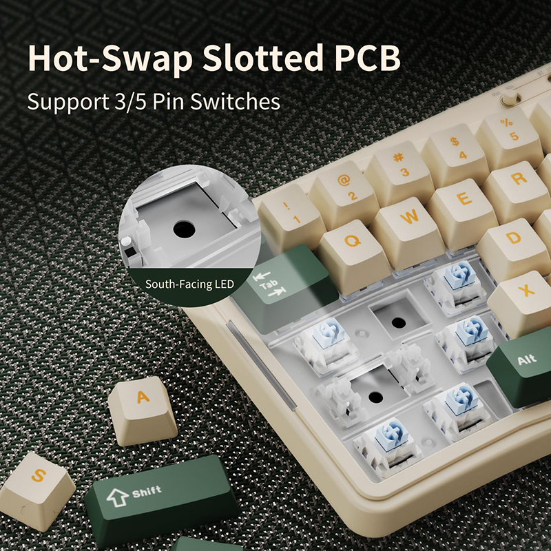 Ajazz AK35I V3/V4 MAX Tri-mode - Keyboard Gaming Blue Switch review and price