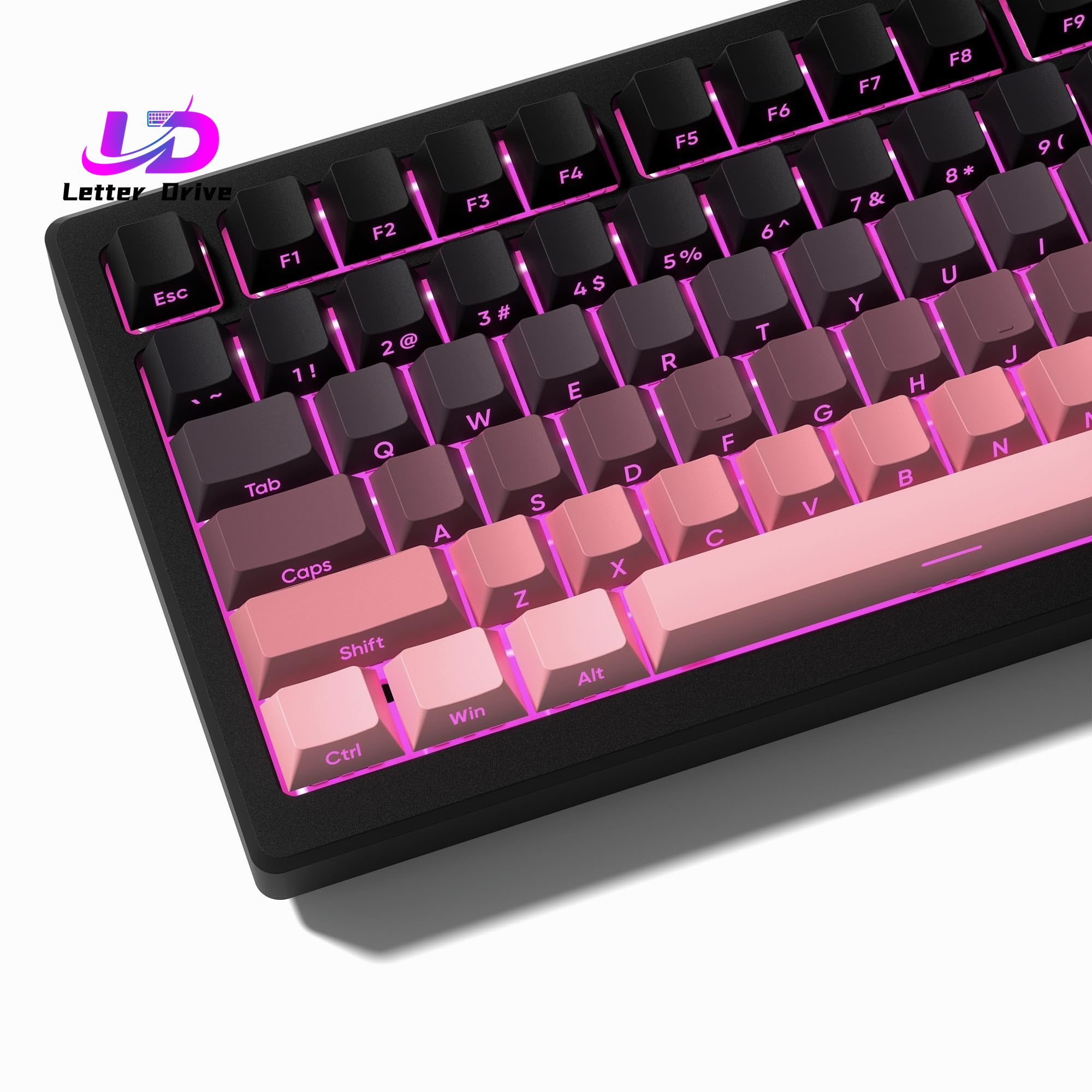 136 Key Black and Pink Print B - Keyboard Gaming Black review and price
