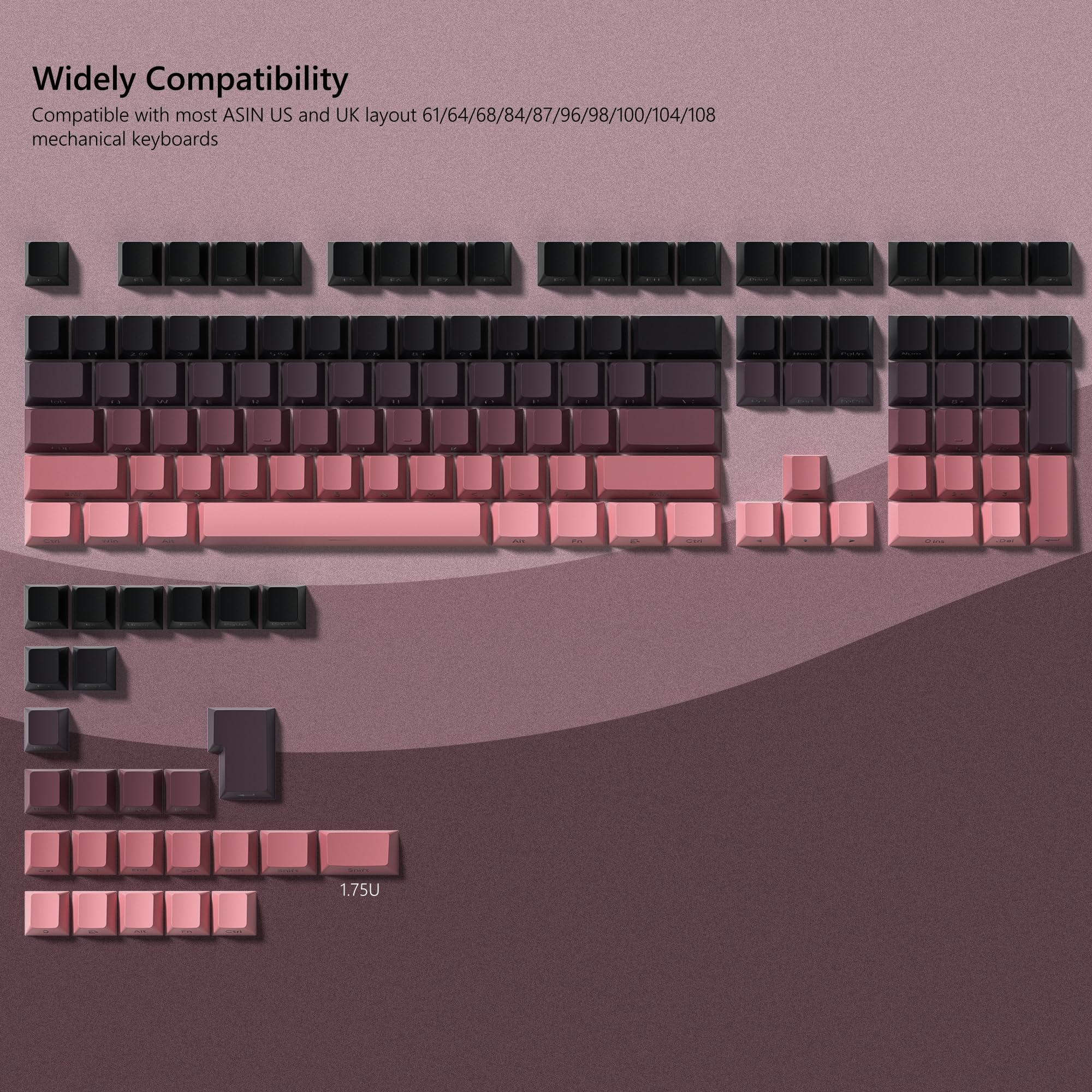 136 Key Black and Pink Print B - Keyboard Gaming Black review and price