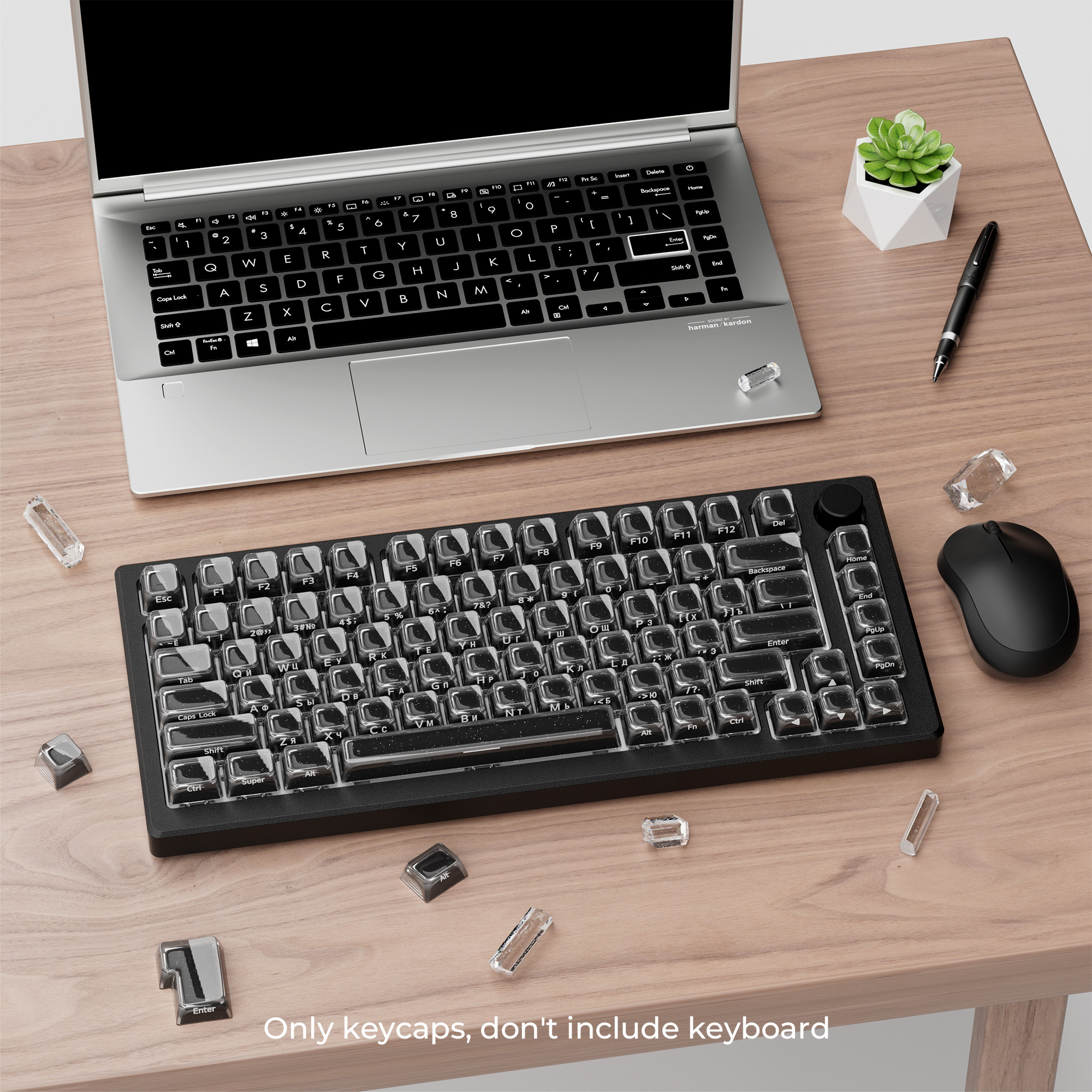 Black Glitter Crystal Russian  - Keyboard Gaming Black review and price