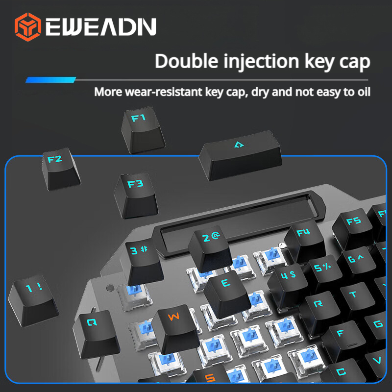 EWEADN TK900 Mechanical Keyboa - Keyboard Gaming Blue Switch review and price