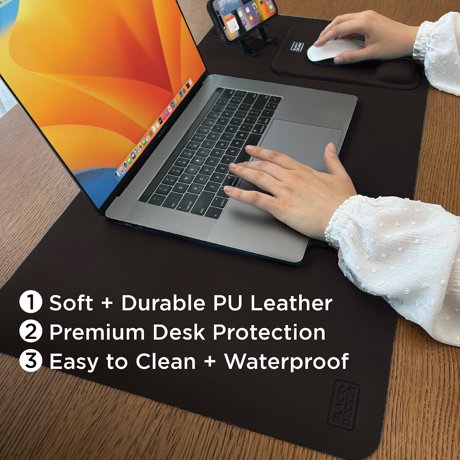 Faux Leather Desk Mat for Keyb - Gaming Keyboard Mouse review and price