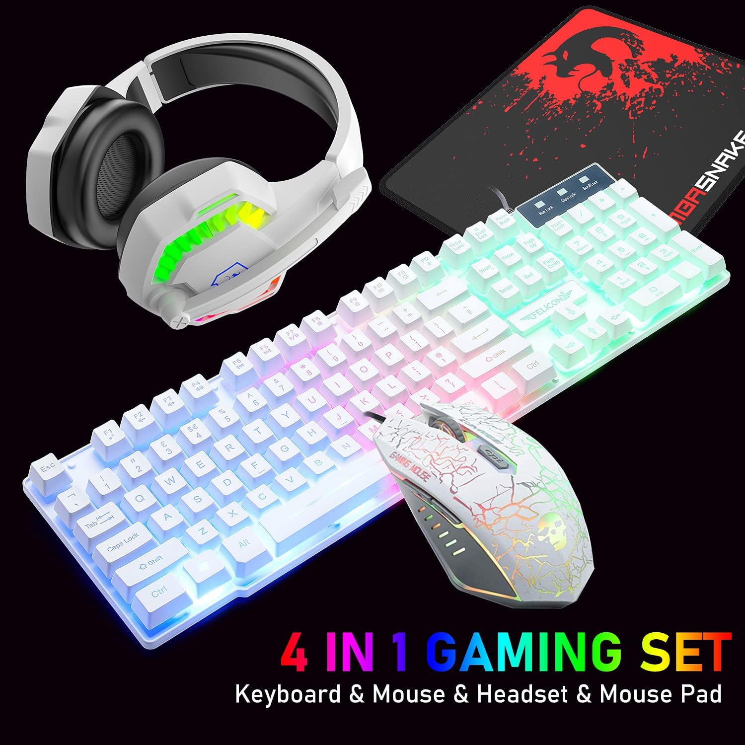 MAMBASNAKE T11 UK 100% Gaming  - Gaming Keyboard Bundle review and price