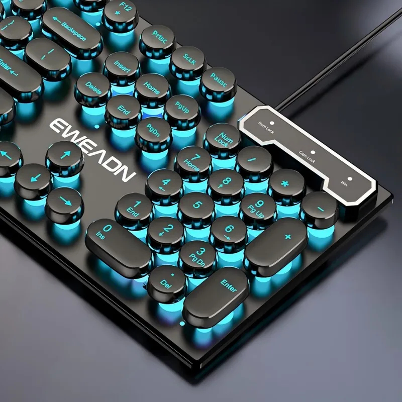 Retro Punk Mechanical Feel Key - Gaming Keyboard And Mouse Combo Wireless review and price