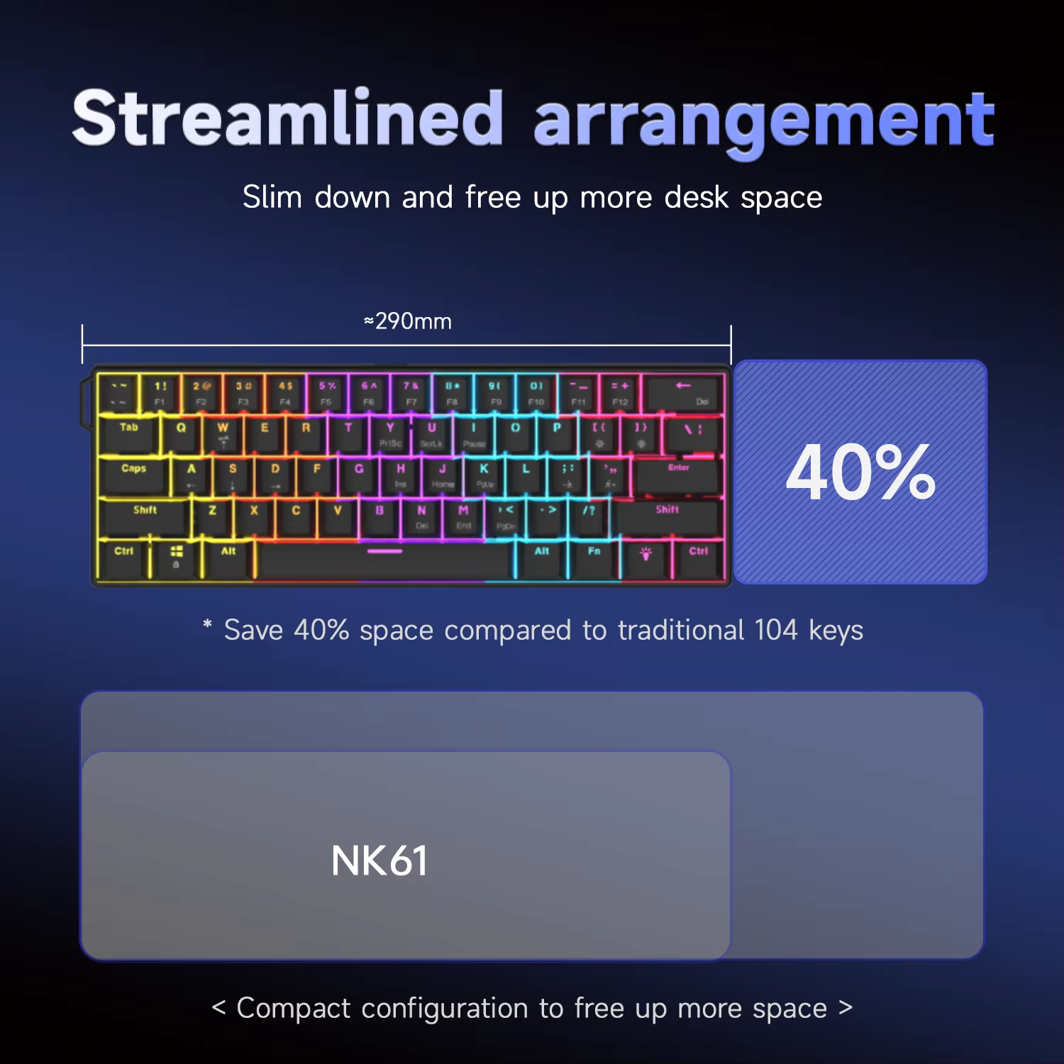AJAZZ NK61 61-Key Red Switch W - Keyboard Gaming Blue Switch review and price