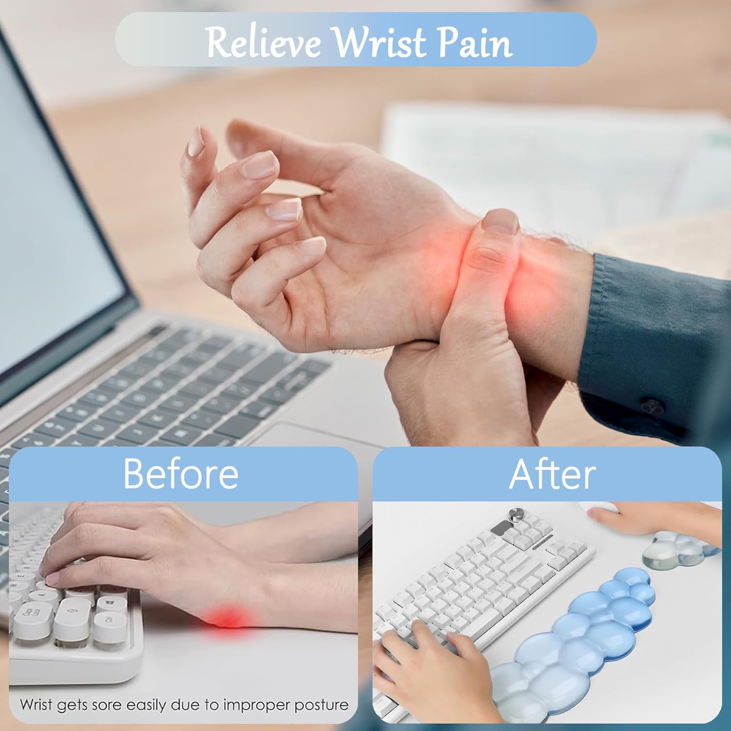 Ergonomic Cloud Wrist Support  - Keyboard Mouse Bundle Gaming review and price