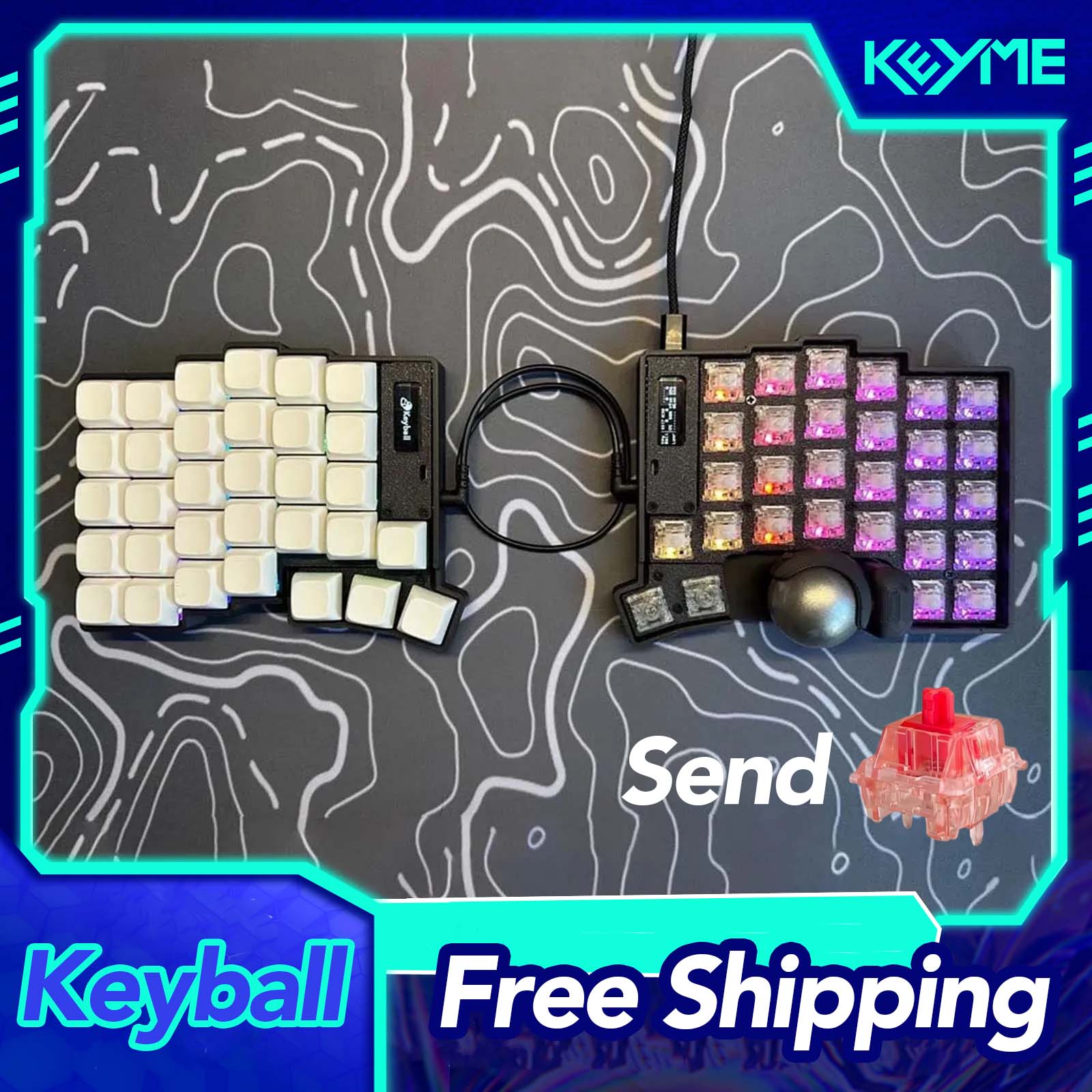 Keyball 39/44/61 Split Keyboar - Gaming Keyboard Bundle review and price
