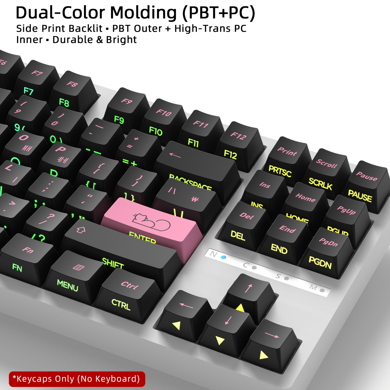 Cute Cat Side Printed Korean K - Keyboard Gaming Black review and price