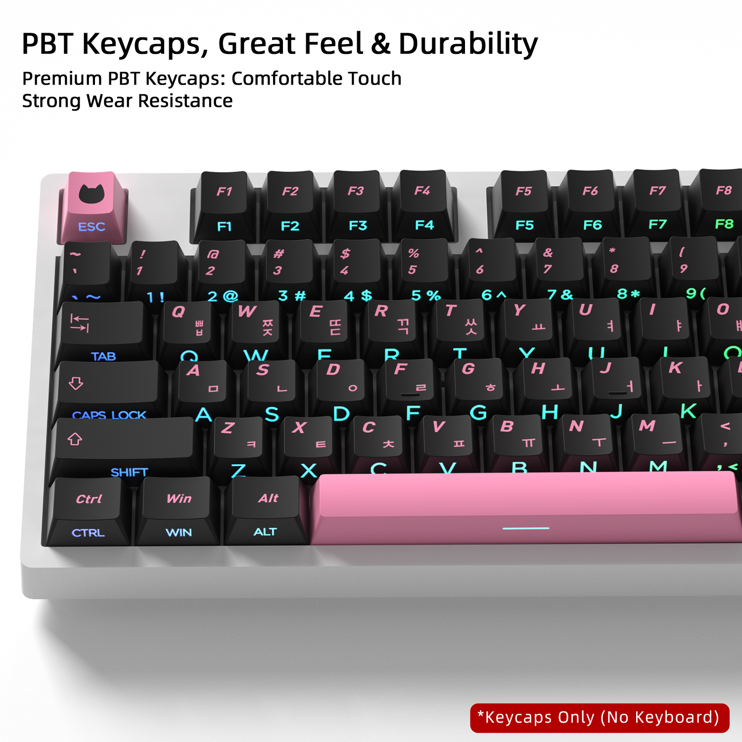 Cute Cat Side Printed Korean K - Keyboard Gaming Black review and price