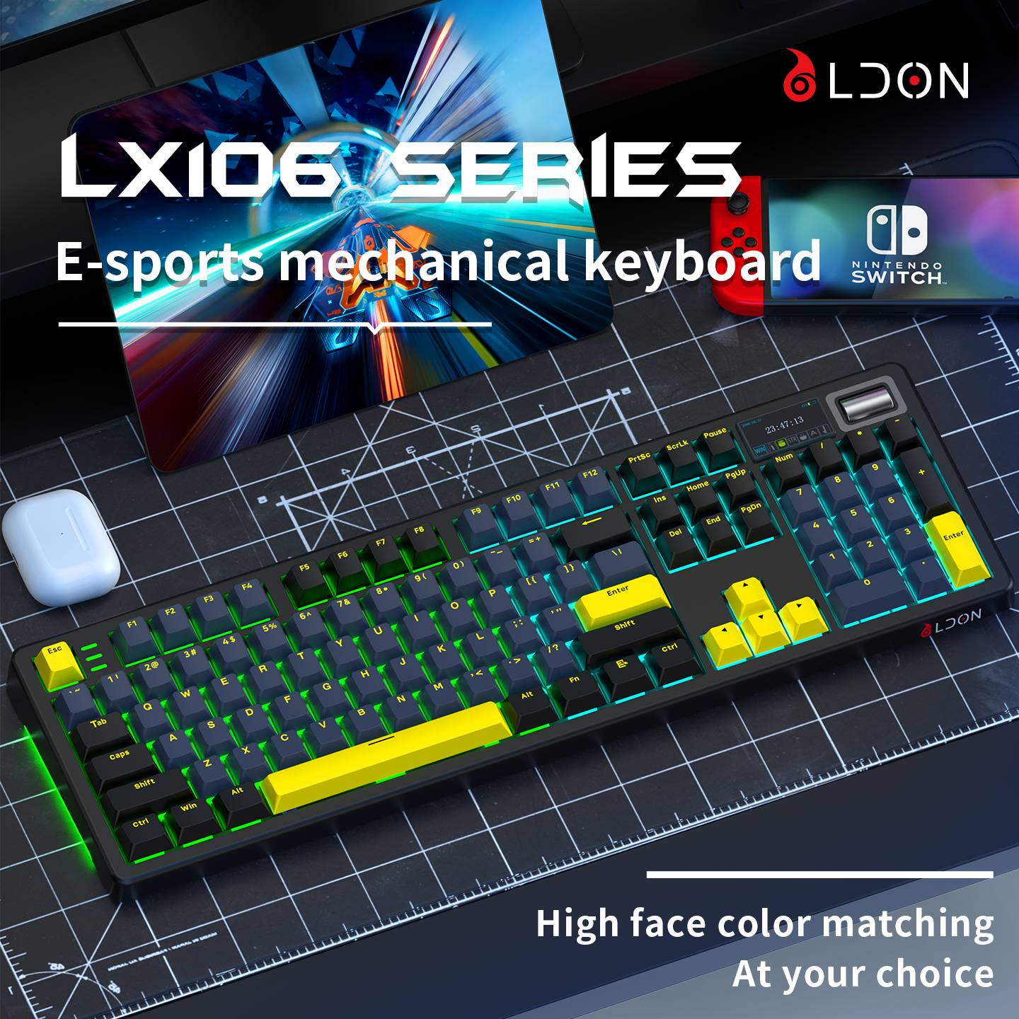 LDON LX106 Wireless Mechanical - Keyboard Gaming Blue Switch review and price