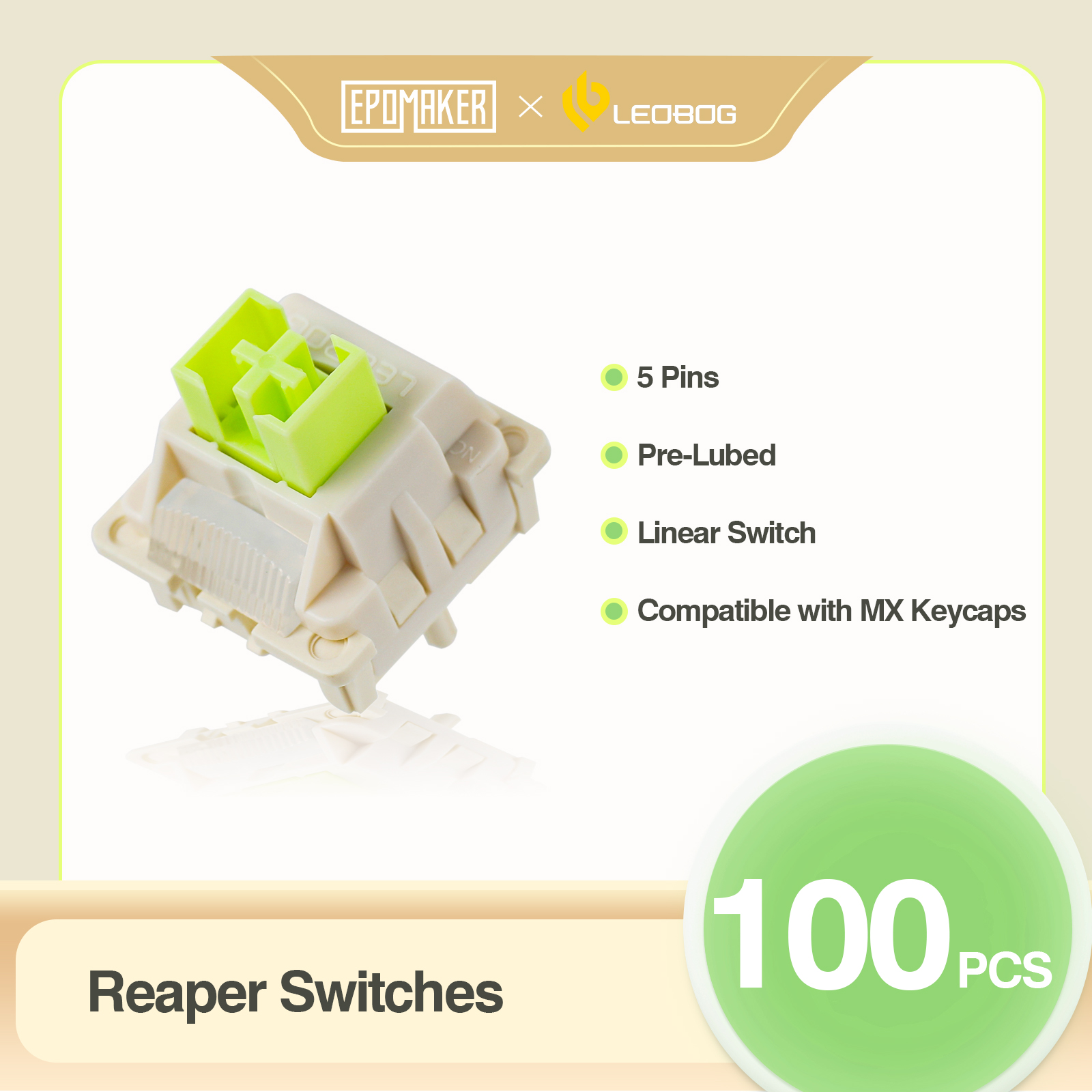100 Pieces EPOMAKER x LEOBOG R - Mechanical Switch Tester review and price