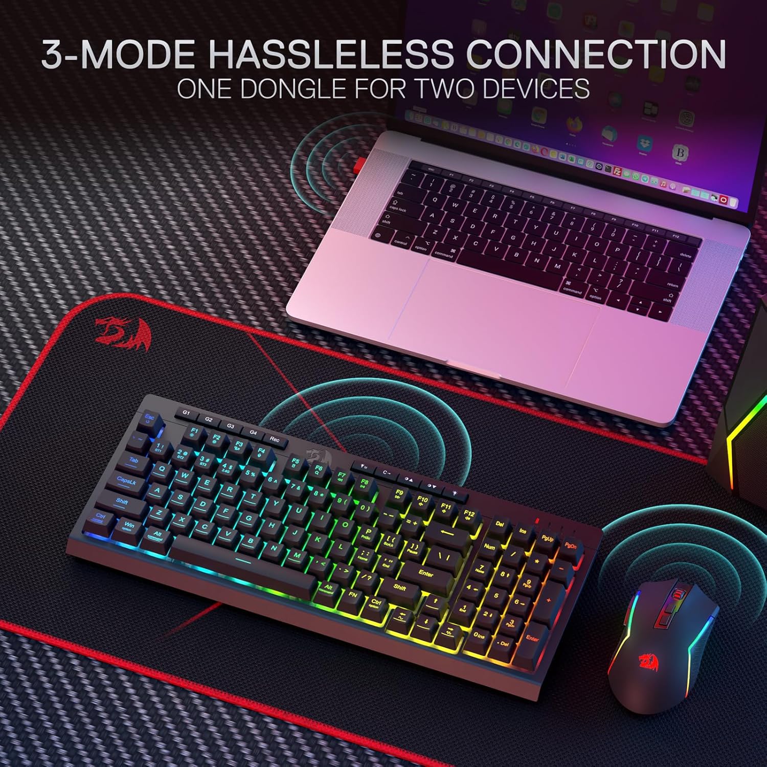 Redragon S142 Wireless Gaming  - Gaming Keyboard And Mouse Combo Wireless review and price