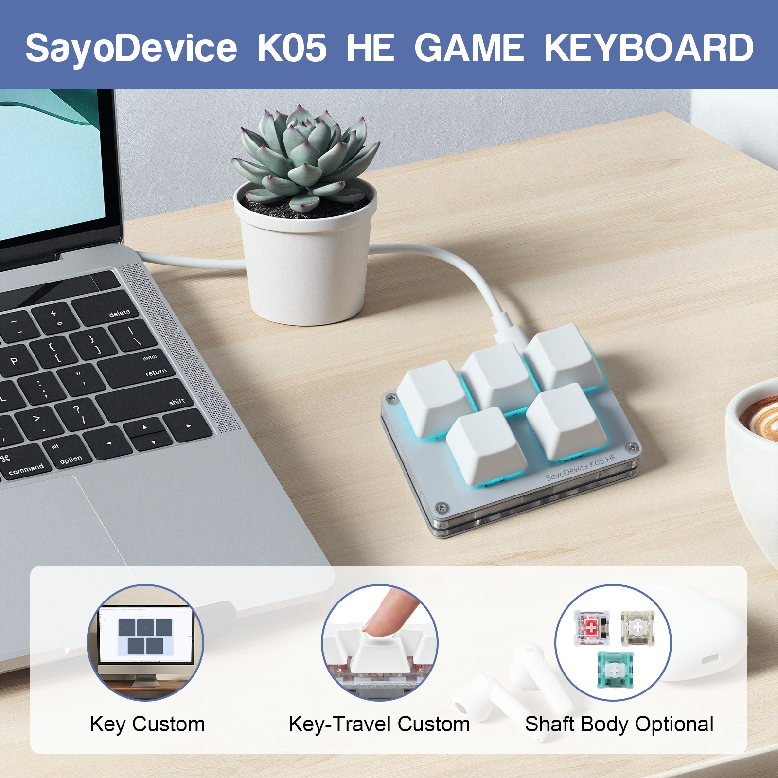 SayoDevice K05 HE Rapid Trigge - Gaming Keyboard Hall Effect review and price