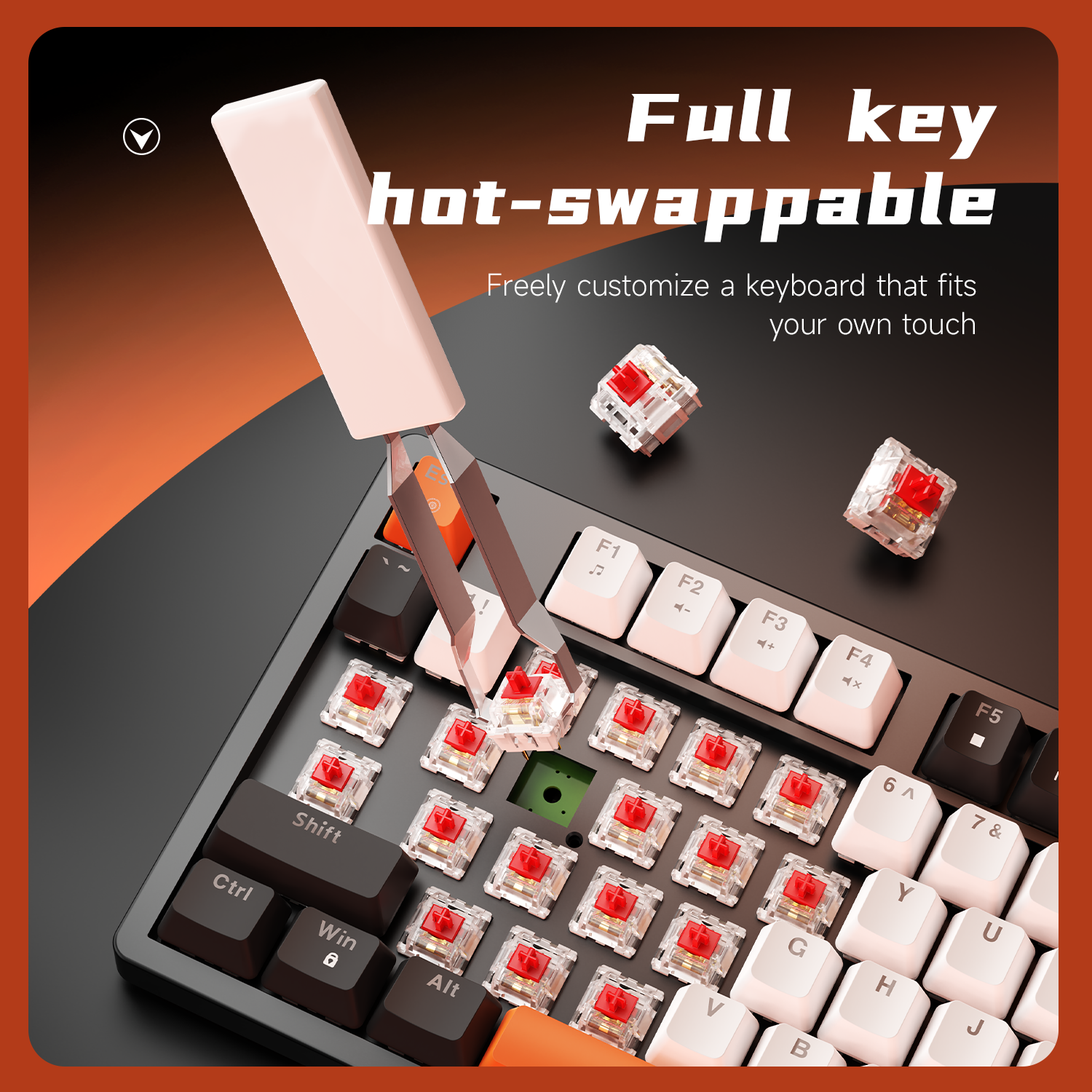 AJAZZ NK98 Wired Gaming Keyboa - Keyboard Gaming Blue Switch review and price